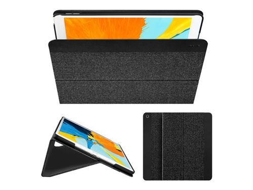 Laut Inflight Folio - Étui à rabat pour tablette - polycarbonate, cuir artificiel, tissu moucheté - noir - 10.2 - pour Apple 10.2-inch iPad (7ème génération)