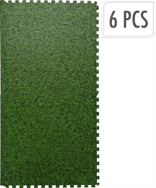 EVA - tapis de sol - dalles de mousse - 40 x 40 cm - imprimé herbe - 6 pièces