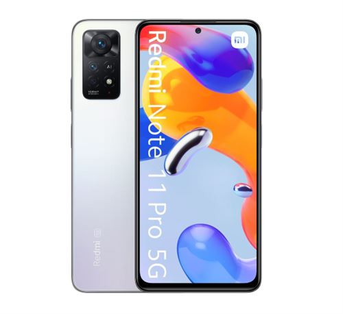 Smartphone Xiaomi Redmi Note 11 Pro 6.67 5G 64 Go Double SIM Blanc glacier