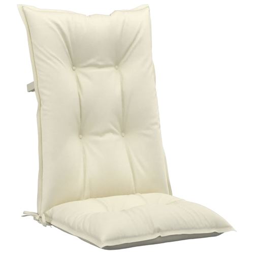 vidaXL Coussins de chaise de jardin 4 pcs Crème 120x50x7 cm