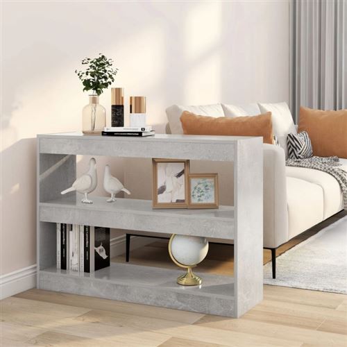 Vidaxl Gris Bibliothèque Séparateur De Pièce Béton 100X30x72 Cm - Image 3