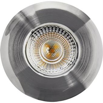 Heitronic DL7202 500668 Luminaire à LED encastrable 5 W blanc chaud nickel - 1