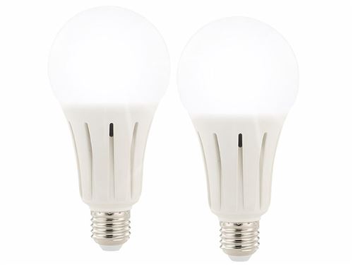Luminea : 2 ampoules LED E27 High Power 23 W - 2452 lm - Blanc lumière du jour
