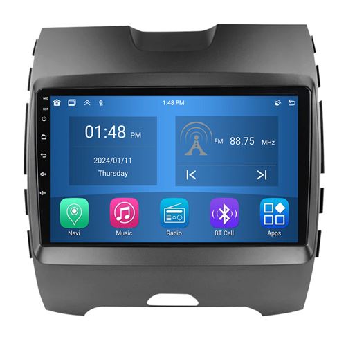 Autoradio RoverOne® Bluetooth CarPlay Android Auto Navigation 4Go RAM 64Go ROM pour Ford Edge 2 2015-2018