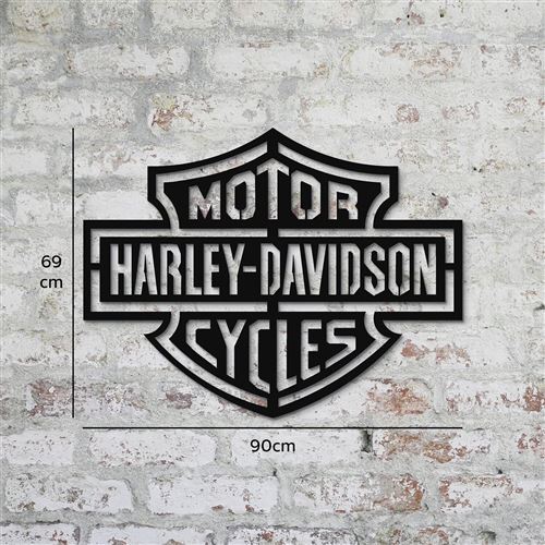 DEKORY - Decoration murale metal Moto Harley Davidson Aigle - 60x42 cm -  Objets déco - Rue du Commerce