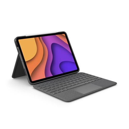 Clavier pour tablette Logitech Folio Touch pour iPad Air 4th et 5 th génération Gris