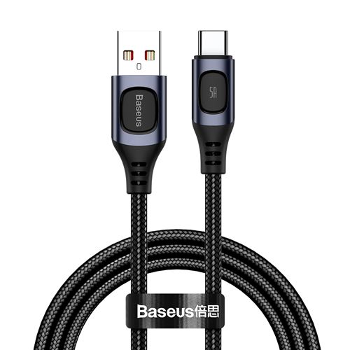 Câble BASEUS CATSS-A0G USB vers Type-C carrée DC 5A 1m noir