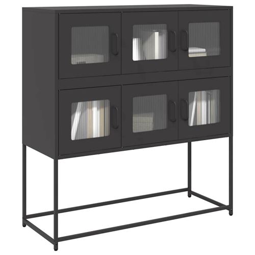 Non Communiqué Noir Buffet 100,5X39x107 Cm Acier Laminé À Froid