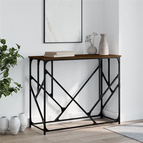 vidaXL - Table console - Chêne - Marron - 100x40x80 cm - Image 2