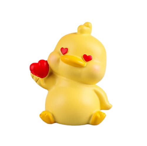 Figurine Petit Canard FONGWAN Jouet Modèle 7cm - jaune, Style coeur d'amour