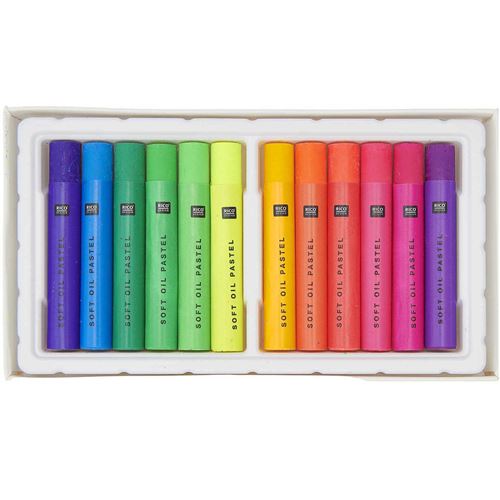Pastels à l'huile - Couleurs fluos - 12 pcs