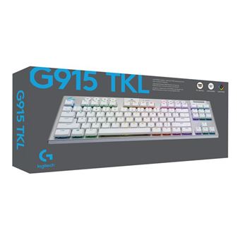 Clavier Logitech G915 TKL Lightspeed Gaming Tactile Carbone