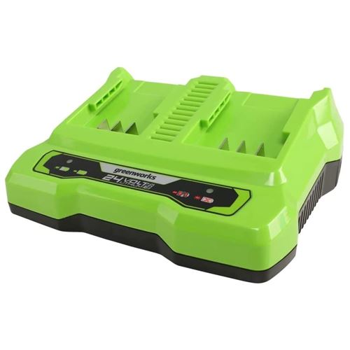 Greenworks - 24V Chargeur rapide &agrave; double emplacement 2Ah
