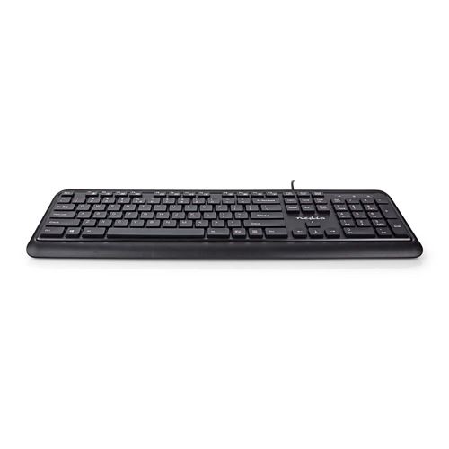 Nedis Noir Kbmu200bkus Clavier Bureau Usb Qwerty Us International - Neuf - Image 3