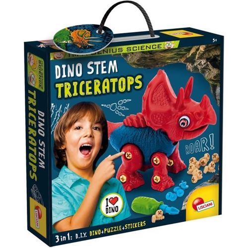 Lisciani Giochi- IM A Genius Dino Stem Triceratops, 92420, Non Applicable - 8008324092420