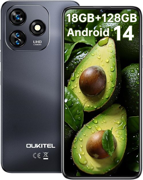 4G Smartphone OUKITEL C51 6.8” 128GO Dual sim-GRIS