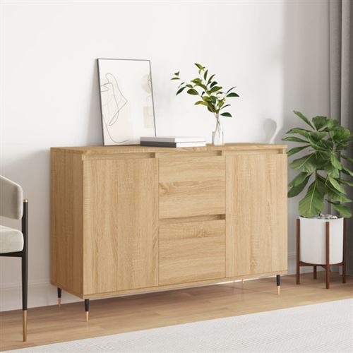 Non Communiqué Marron Buffet Chêne Sonoma 104X35x70 Cm Bois D Ingénierie