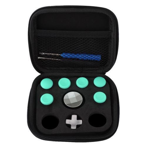 14pcs / boutons de la poignée de jeu remplacent la clé de contrôleur de kit pour XBOX one elite / ps4 / switch (vert)