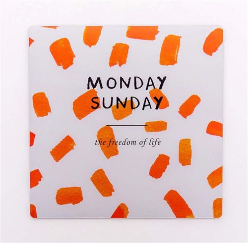 NOVAGO Tapis de Souris Motif imprim&eacute; n&eacute;opr&egrave;ne antid&eacute;rapant 21 x 21 cm (Blanc et Orange)