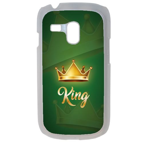 Coque King Fond Kaki Compatible Samsung Galaxy S3 Mini Transparent