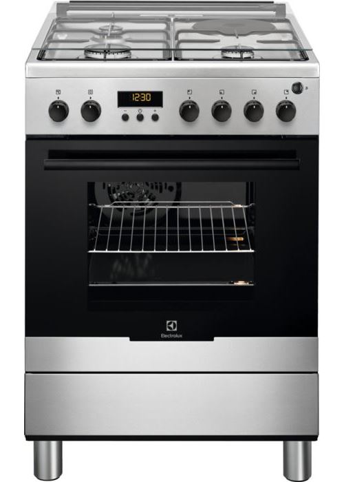 Cuisinière Mixte Electrolux Ekm66722Ox Gris Et Noir