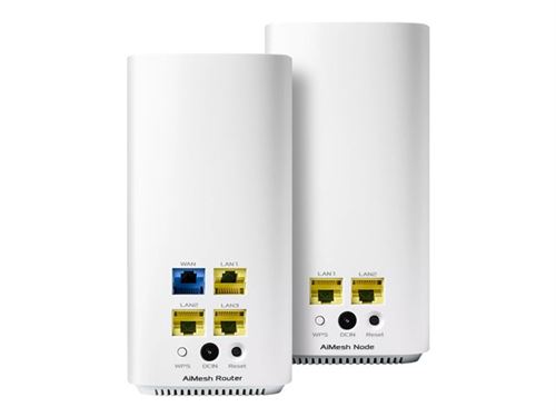 ASUS ZenWiFi AC Mini (CD6) - Système Wi-Fi (routeur, rallonge) - maillage - GigE - 802.11a/b/g/n/ac - Bi-bande