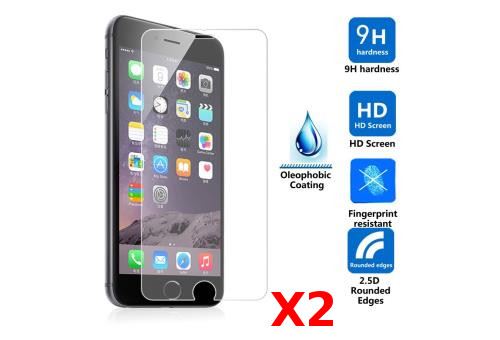2X Verre Trempé Iphone 7Plus/8Plus Vitre de Protection Clear Haute Resistance Pack X2