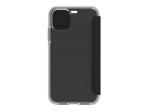 Griffin Survivor Clear Wallet - Flip cover voor mobiele telefoon - zwart/transparant - voor Apple iPhone 11