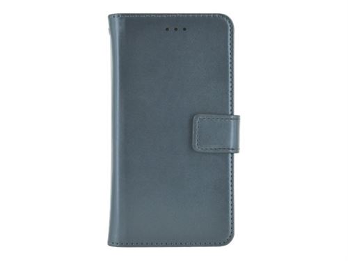 Bigben Connected Universal Folio L - Protection à rabat pour téléphone portable - cuir doux - gris métallisé - 5.7