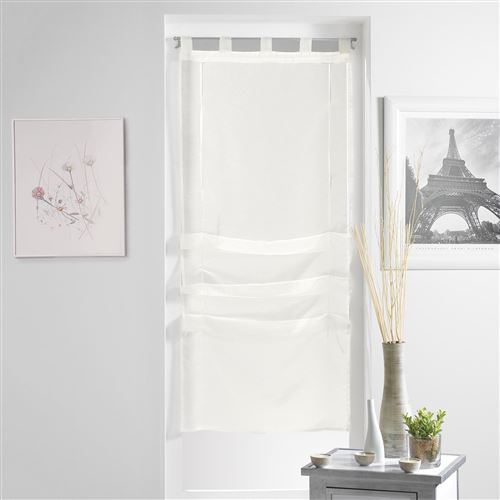 Store droit a passants 60 x 180 cm voile sable lissea Naturel
