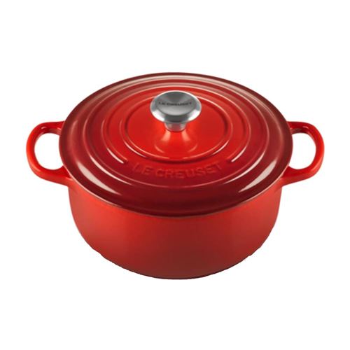 Cocotte fonte émaillée cerise Ø22 cm - vue 2