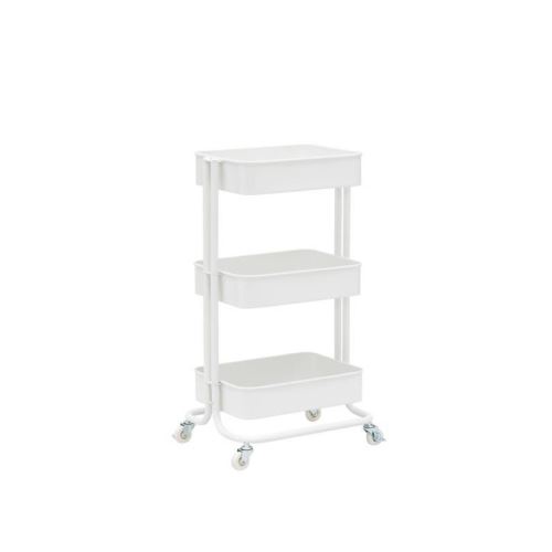 IRON Desserte métal L 51,5 cm - Blanc laqué