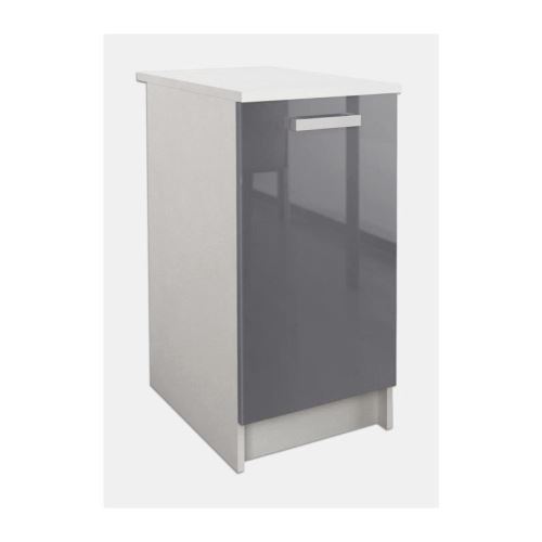 START Caisson bas de cuisine L 40 cm - Gris brillant