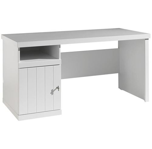 Vipack ROBIN Bureau en MDF laqué blanc