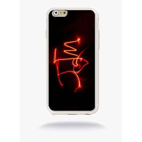 Coque Jtm Coeur Love Feu Compatible Apple Iphone 6s Silicone Blanc Mat