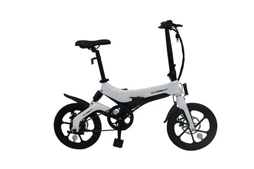 Vélo électrique pliable ONEBOT S6 ，250W,25Km/h,moteur 6.4Ah Blanc