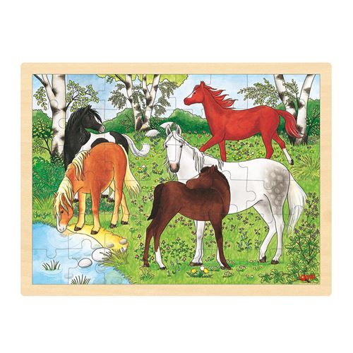 Wooden jigsaw puzzle-horses, 48st.