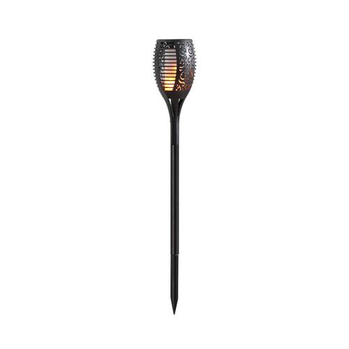 Torche Solaire LED Effet Flamme sur Piquet 1W Noir