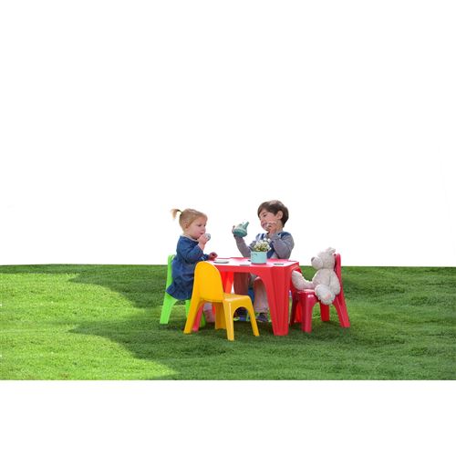 Set enfant Table + 4 Chaises 'Karen' - Multicouleur