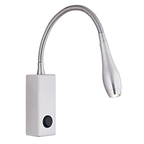 HOMEMANIA Lampe Murale Sorti Applique - Chrome Opaque en Métal, 4 x 15 x 22 cm, 1 x LED, 3W, 310LM, 4000K Lumière Blanc Naturel