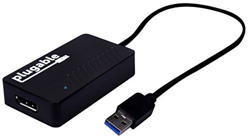 Adaptateur graphique vidéo Plugable USB 3.0 vers DisplayPort 4K UHD (Ultra-High-Definition) pour écrans multiples de résolutions all