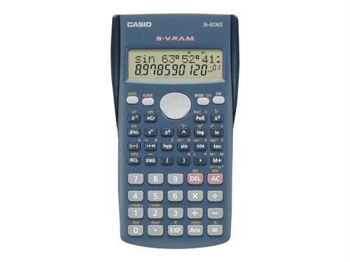 Casio FX-82MS - Calculatrice scientifique - 10 chiffres + 2 exposants - pile