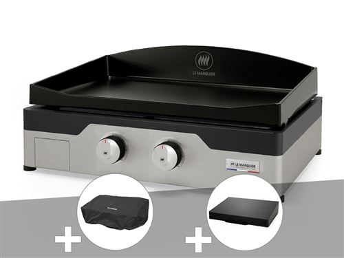 Plancha gaz Signature Allure 260 Duo + Housse de protection + Couvercle de protection