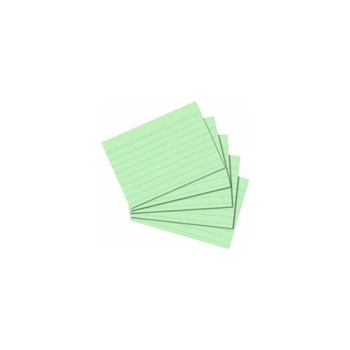 HERLITZ  10836336 Lot de 100 fiches lign&eacute;es Vert Format A8
