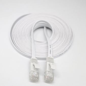 5m Rj45 Cat6 Reseau Ethernet Lan Cable Plat Utp Patch Routeur Interessant Lot Wh Cables Video Achat Prix Fnac