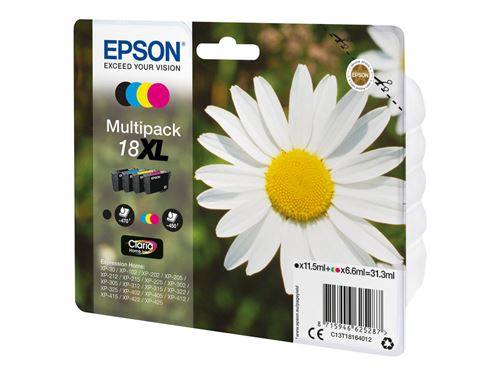 Epson 18XL - pack de 4 - taille XL - noir, jaune, cyan, magenta - originale - cartouche d'encre