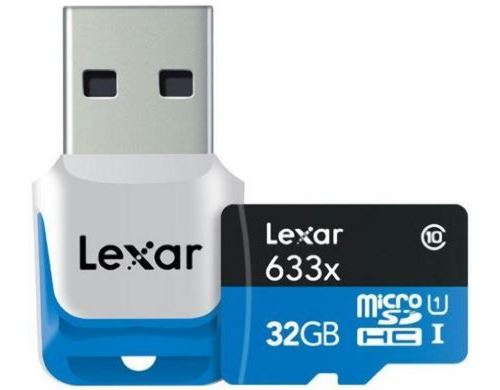 Lexar Carte Micro-Sdhc 32 Go 633X Avec Adaptateur / Lecteur De Carte