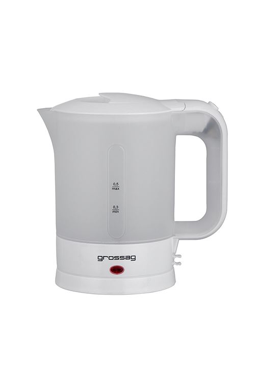 Grossag Bouilloire de Voyage WK 3/115–230 V/500 ml/avec 2 tasses