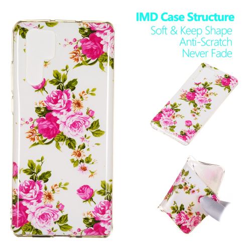 Coque en TPU impression d'un motif lumineux luminescent fleurs vives pour votre Huawei P30 Pro
