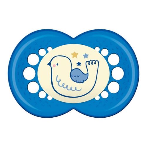 Lot de 2 sucettes nuit 6 mois+ caoutchouc oiseau - mam